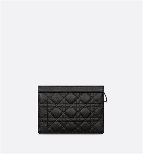 dior caro black|Dior caro zipped pouch.